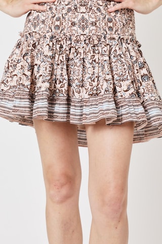 Rok - Beige - Beige, blauw en bruin