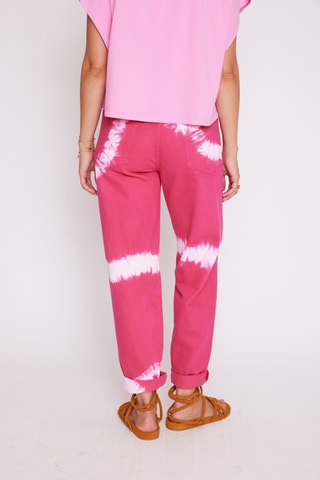 Jeans met tie and dye - Fuchsia - Paars