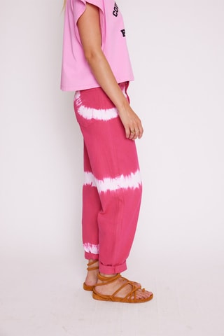 Jeans met tie and dye - Fuchsia - Paars
