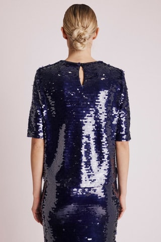 Top met Pailletten - Blauw