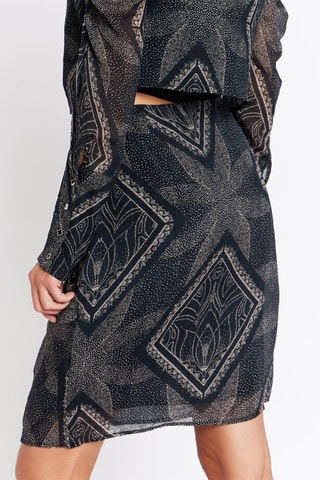 Rechte Rok Hoge Taille - Zwart