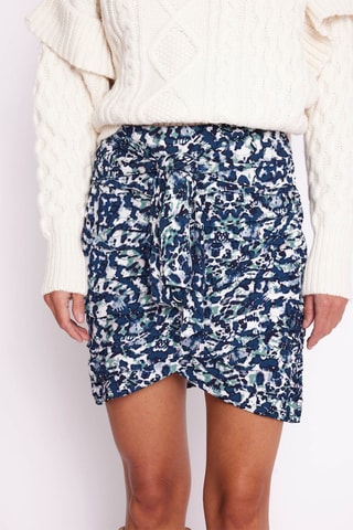 Rechte Rok Hoge Taille - Marineblauw
