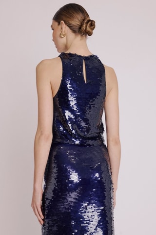 Top met Pailletten - Blauw