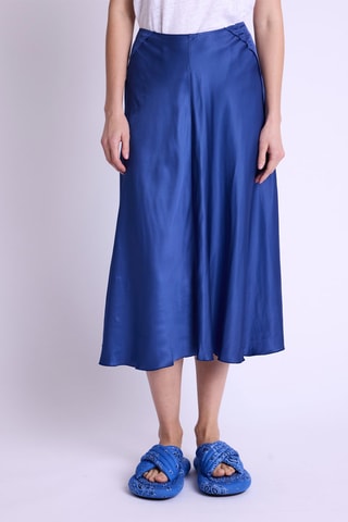 Midirok Hoge Taille - Marineblauw