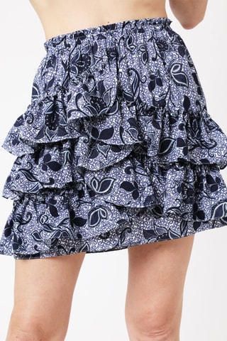 Rok met ruches - Blauw