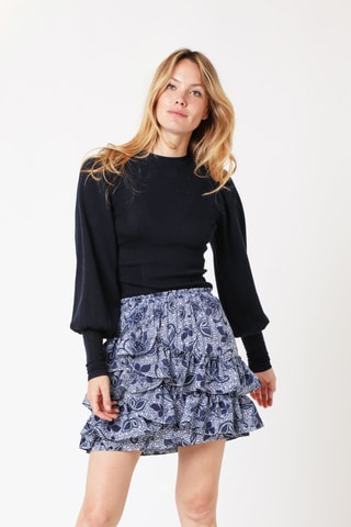 Rok met ruches - Blauw