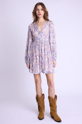 Jurk - Roze - Wit, blauw en roze