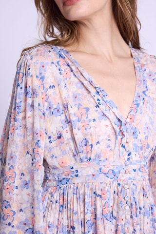 Jurk - Roze - Wit, blauw en roze