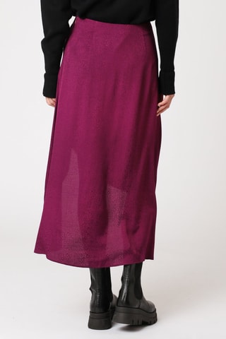 Asymmetrisch Rok Hoge Taille Donkerpaars - Paars