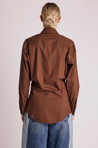 Blouse Slim Fit - Bruin
