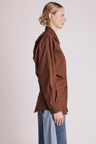 Blouse Slim Fit - Bruin