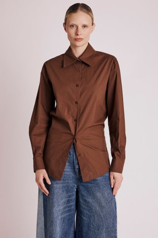 Blouse Slim Fit - Bruin