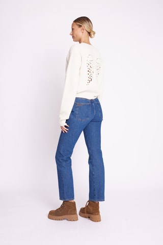 Jeans Hoge Taille Flare Cut - Marineblauw