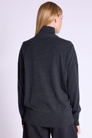 Oversized Merinoswollen Vest - Grijs