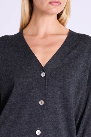 Oversized Merinoswollen Vest - Grijs