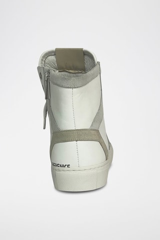 Hoge Leren Sneakers - Wit - Wit