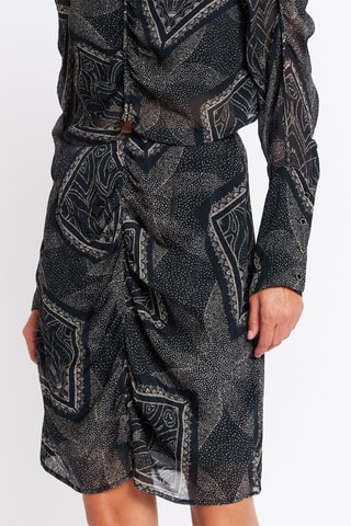 Rechte Rok Hoge Taille - Zwart - Zwart