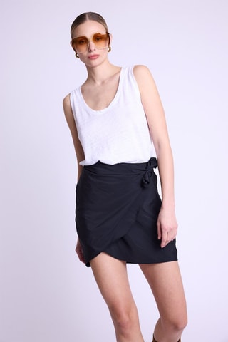 Wikkelrok Hoge Taille - Zwart - Zwart