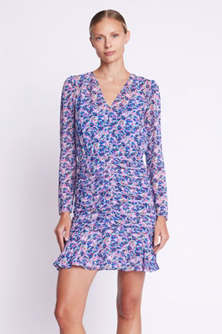 Korte Jurk - Turquoise en Roze - Blauw en roze