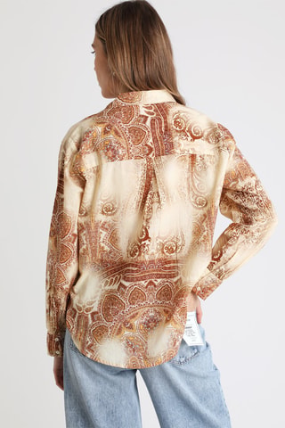 Top Beige en Bordeauxrood - Beige en rood