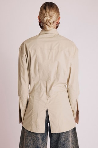 Blouse slim fit - Beige