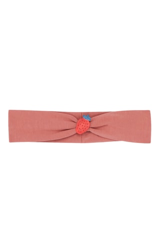 Bandeau à motif fraise en 3D bébé fille - Rose