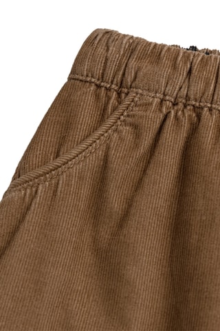 Pantalon réversible en velours - Marron clair