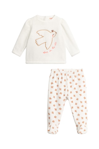 Pyjama - Ecru et marron
