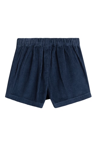 Jupe-short en velours - Bleu pétrole