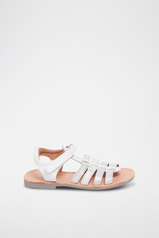 Spartiates en cuir - Blanc