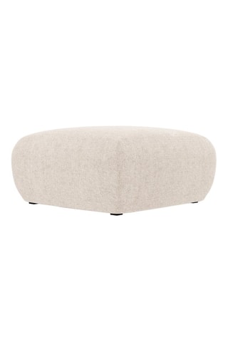 Pouf Nolio - Beige clair - En tissu chenille