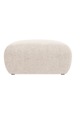 Pouf Nolio - Beige clair - En tissu chenille