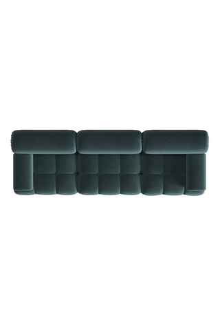 Canapé modulaire Cortina - Turquoise - 3 places - Toucher velours