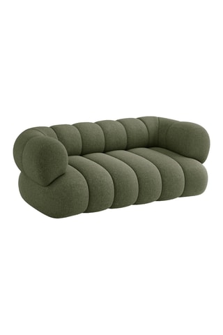 Canapé Koge - Vert - 2 places - En tissu chenille