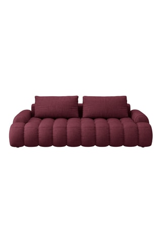 Canapé convertible Linz - Bordeaux - 4 places - En tissu structurel