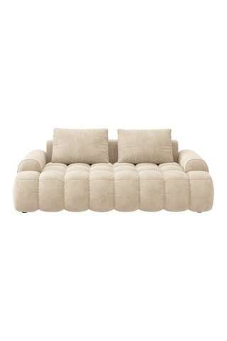 Canapé Linz - Beige clair - 3 places - Tissu velours