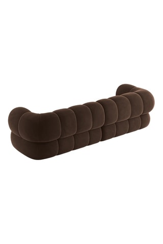 Canapé Koge - Marron foncé - 4 places - Toucher velours