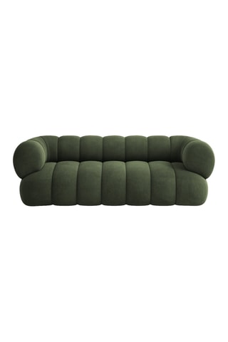 Canapé Koge - Vert - 3 places - Toucher velours