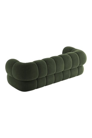 Canapé Koge - Vert - 3 places - Toucher velours