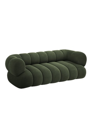 Canapé Koge - Vert - 3 places - Toucher velours