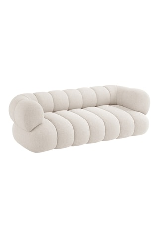 Canapé Koge - Beige clair - 3 places - En tissu chenille