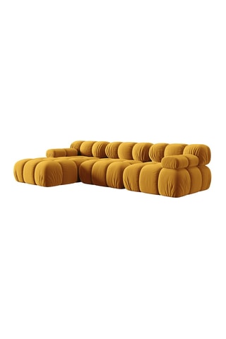 Canapé d'angle gauche modulable Tropea Jaune