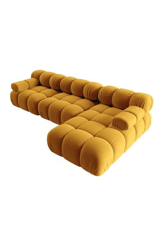 Canapé d'angle droit modulable Tropea Jaune