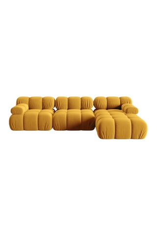 Canapé d'angle droit modulable Tropea Jaune
