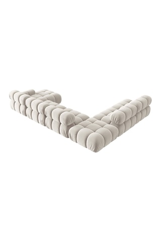 Canapé d'angle gauche panoramique modulable Tropea Beige clair