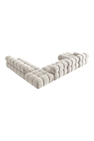 Canapé d'angle droit panoramique modulable Tropea Beige clair