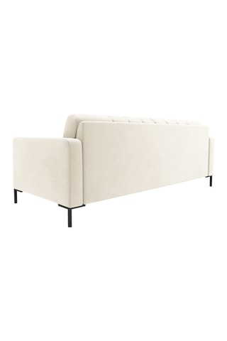 Canapé Bali - Beige clair - 4 places - Tissu Tissu velours