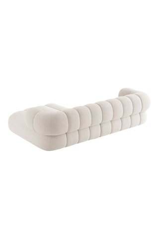 Canapé d’angle droit Koge - Beige clair - 5 places - En tissu chenille