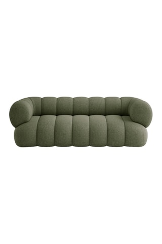 Canapé Koge - Vert - 3 places - En tissu chenille