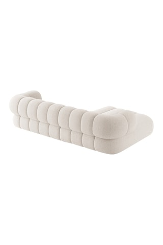 Canapé d’angle gauche Koge - Beige clair - 5 places - En tissu chenille